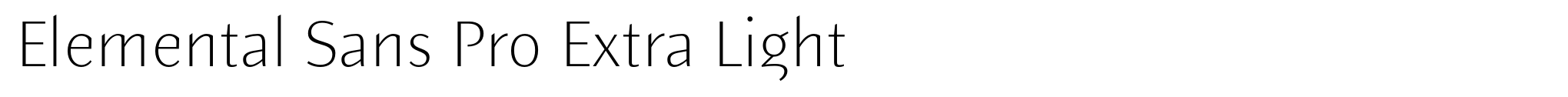 Elemental Sans Pro Extra Light image